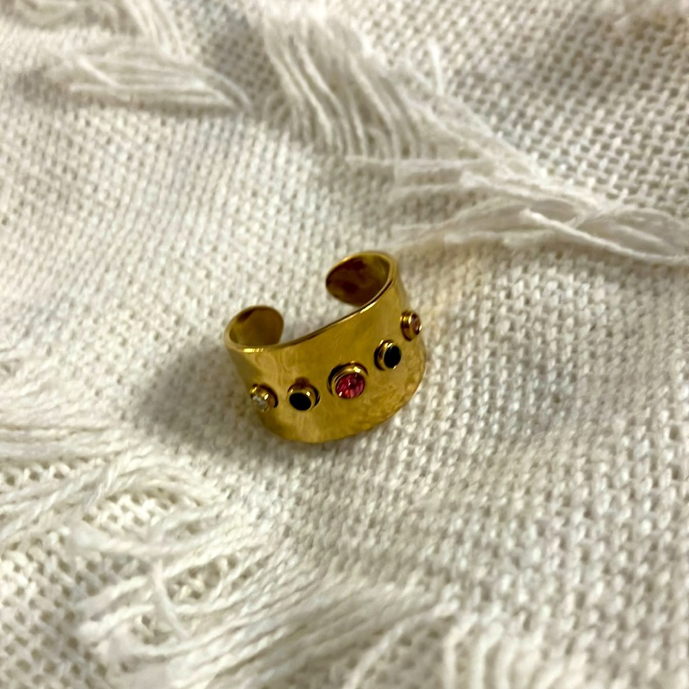 New Super Cool Gold 18k Gold Plated Adjustable Ring